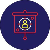 Target Presentation Line Multicolor vector
