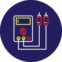 Voltmeter Line Multicolor vector