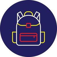 School Bag Line Multicolor vector