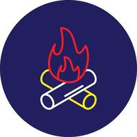 Fire Pollution Line Multicolor vector