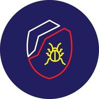 Broken Shield Line Multicolor vector