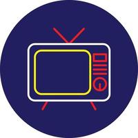 Tv Line Multicolor vector