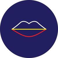 Lips Line Multicolor vector