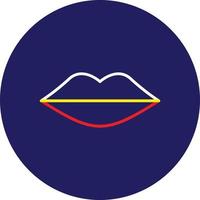 Lips Line Multicolor vector