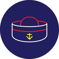 Sailor Hat Line Multicolor vector