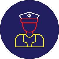 Captain Line Multicolor vector