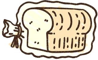 Packaged Bread Chalk Drawing vector