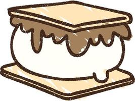 dibujo de tiza smore vector