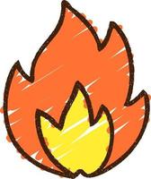 Flame Chalk Drawing vector