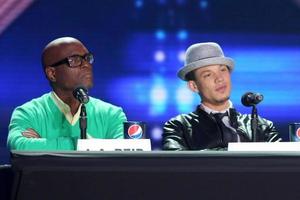 LOS ANGELES, DEC 19 - L A Reid, Chris Rene at the FOX s The X Factor Press Conference at CBS Studios on December 19, 2011 in Los Angeles, CA photo