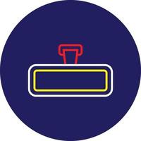 19 - Rear View Mirror Line Multicolor vector