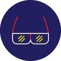 Goggles Line Multicolor vector