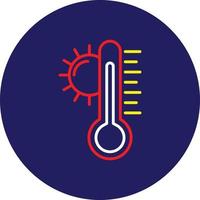 High Temperatures Line Multicolor vector