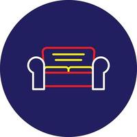 Sofa Line Multicolor vector