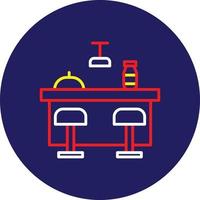 Bar Counter Line Multicolor vector