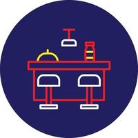 Bar Counter Line Multicolor vector