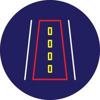 Runway Line Multicolor vector