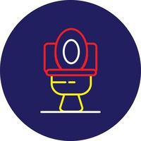 Toilet Line Multicolor vector