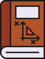 Algebra Book Line Filled vector