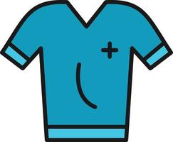 Polo Shirt Line Filled vector