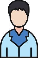 Scientist Line Filled vector