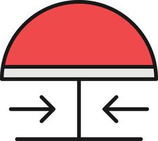 Emergency Button Line Filled vector