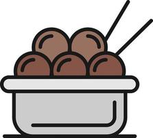 Meatballs Line Filled vector