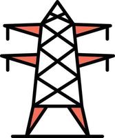 Electric Tower Line Filled vector