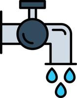 Save Water Line Filled vector