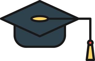 Education Cap Line Filled vector