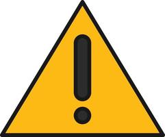 Warning Sign Line Filled vector