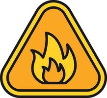 Fire Danger Line Filled vector