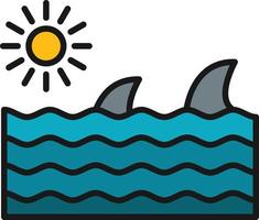 Shark Line Filled vector