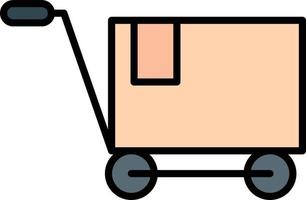 Shopping Cart Line Filled vector