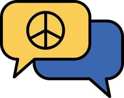 Peace Chat Line Filled vector