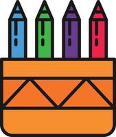 Crayons Line Filled vector