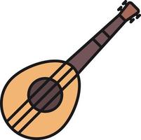 Mandolin Line Filled vector