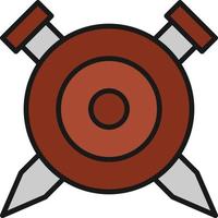 Shield Line Filled vector