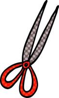 cartoon doodle open scissors vector