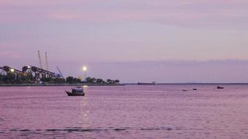 Twilight scene of sea view in Thailand - beautiful calm wave surface view show peace of nature concept video