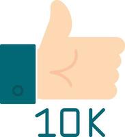 icono plano de 10k vector