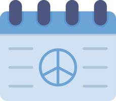 Peace Calendar Flat Icon vector