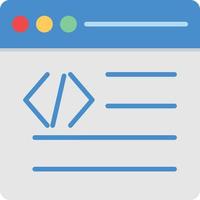 Web Programing Flat Icon vector