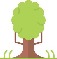 árbol, plano, icono vector