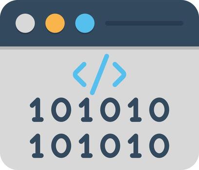 codificación icono plano vector