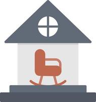 Retirement Home Flat Icon vector