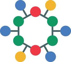 Atom Structure Flat Icon vector