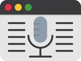 Podcast Flat Icon vector