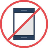 No Phone Flat Icon vector