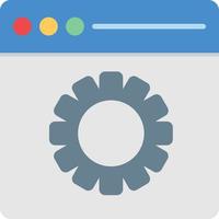 Browser Setting Flat Icon vector